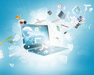 免费下载笔记本电脑与计算机广告背景图片，提升视觉营销效果